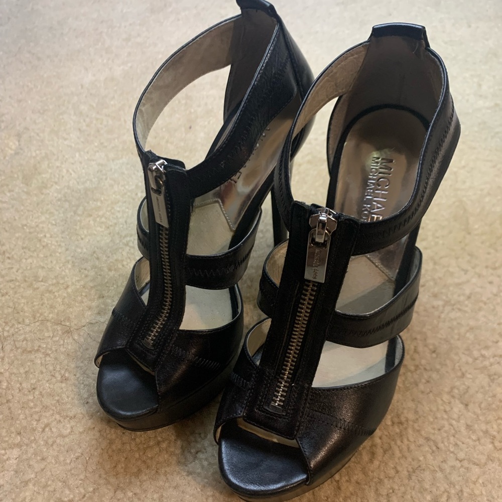 Michael Kors. Size 7. Black. Platform Stilletos. Gently Worn.